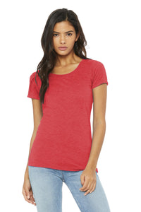 BELLA+CANVAS  Women's Triblend Short Sleeve Tee - Red Triblend