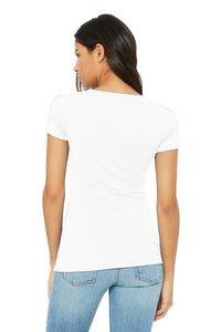 BELLA+CANVAS  Women's Triblend Short Sleeve Tee - Solid White Triblend Back