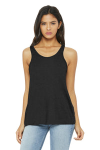BELLA+CANVAS  Women's Flowy Racerback Tank - Black Heather