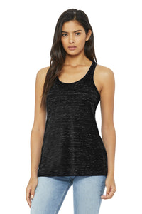 BELLA+CANVAS  Women's Flowy Racerback Tank - Black Marble