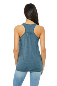 BELLA+CANVAS  Women's Flowy Racerback Tank - Denim Slub Back