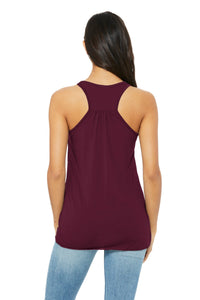 BELLA+CANVAS  Women's Flowy Racerback Tank - Maroon Back