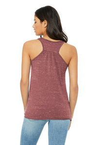 BELLA+CANVAS  Women's Flowy Racerback Tank - Mauve Marble Back