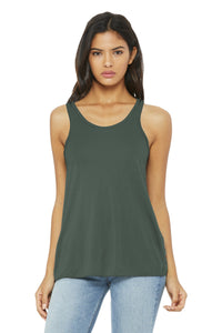 BELLA+CANVAS  Women's Flowy Racerback Tank - Military Green