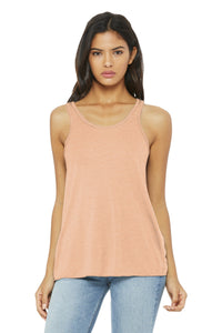 BELLA+CANVAS  Women's Flowy Racerback Tank - Peach Slub