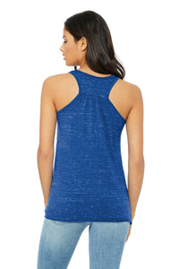 BELLA+CANVAS  Women's Flowy Racerback Tank - True Royal Marble Back