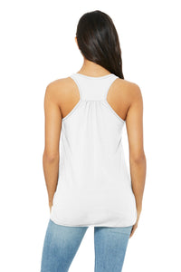 BELLA+CANVAS  Women's Flowy Racerback Tank - White Back
