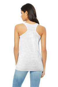 BELLA+CANVAS  Women's Flowy Racerback Tank - White Marble Back