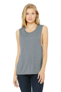 BELLA+CANVAS  Women's Flowy Scoop Muscle Tank - Athletic Heather