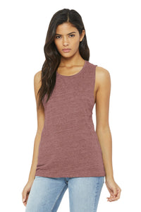 BELLA+CANVAS  Women's Flowy Scoop Muscle Tank - Mauve Slub