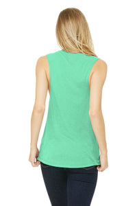 BELLA+CANVAS  Women's Flowy Scoop Muscle Tank - Mint Back