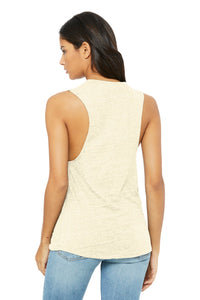 BELLA+CANVAS  Women's Flowy Scoop Muscle Tank - Natural Slub Back