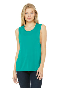 BELLA+CANVAS  Women's Flowy Scoop Muscle Tank - Teal