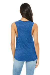 BELLA+CANVAS  Women's Flowy Scoop Muscle Tank - True Royal Marble Back