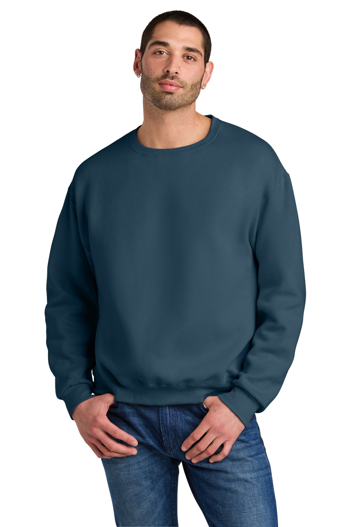 Jerzees Rugged Unisex Crewneck Sweatshirt C12M - Washed Navy