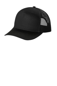 Port Authority Snapback Five-Panel Trucker Cap C405 - Black
