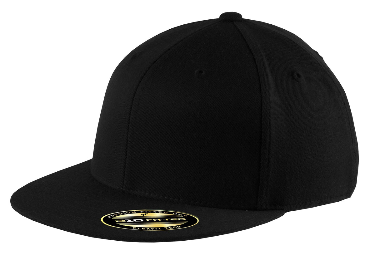 Port Authority Flexfit 210 Flat Bill Cap - Black
