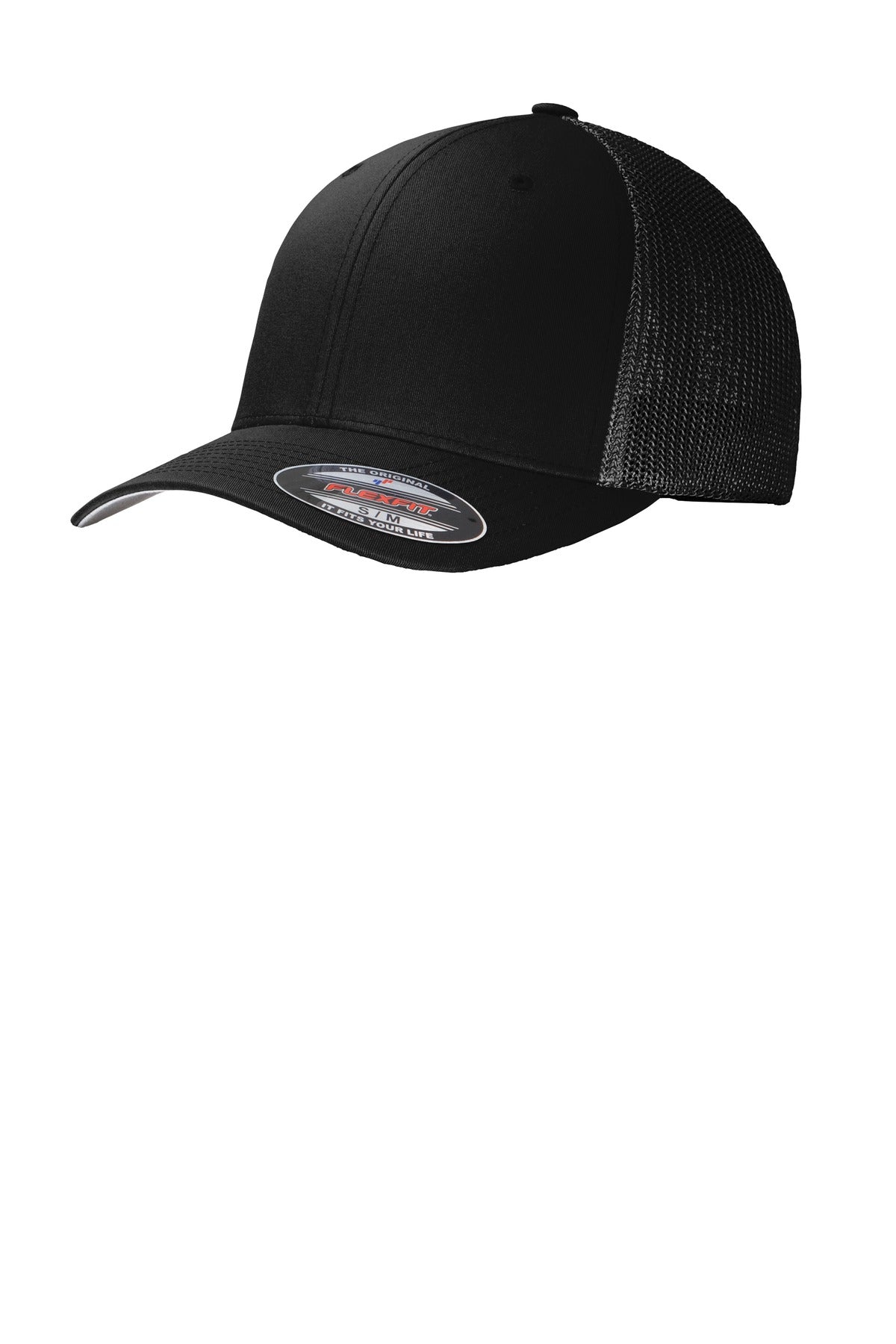 Port Authority Flexfit Mesh Back Cap - Black/ Black
