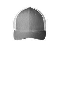Port Authority Flexfit Mesh Back Cap - Heather Grey/ White