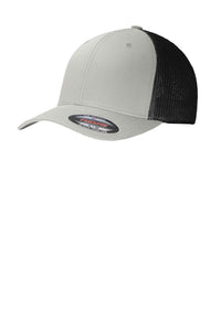 Port Authority Flexfit Mesh Back Cap - Silver/ Black