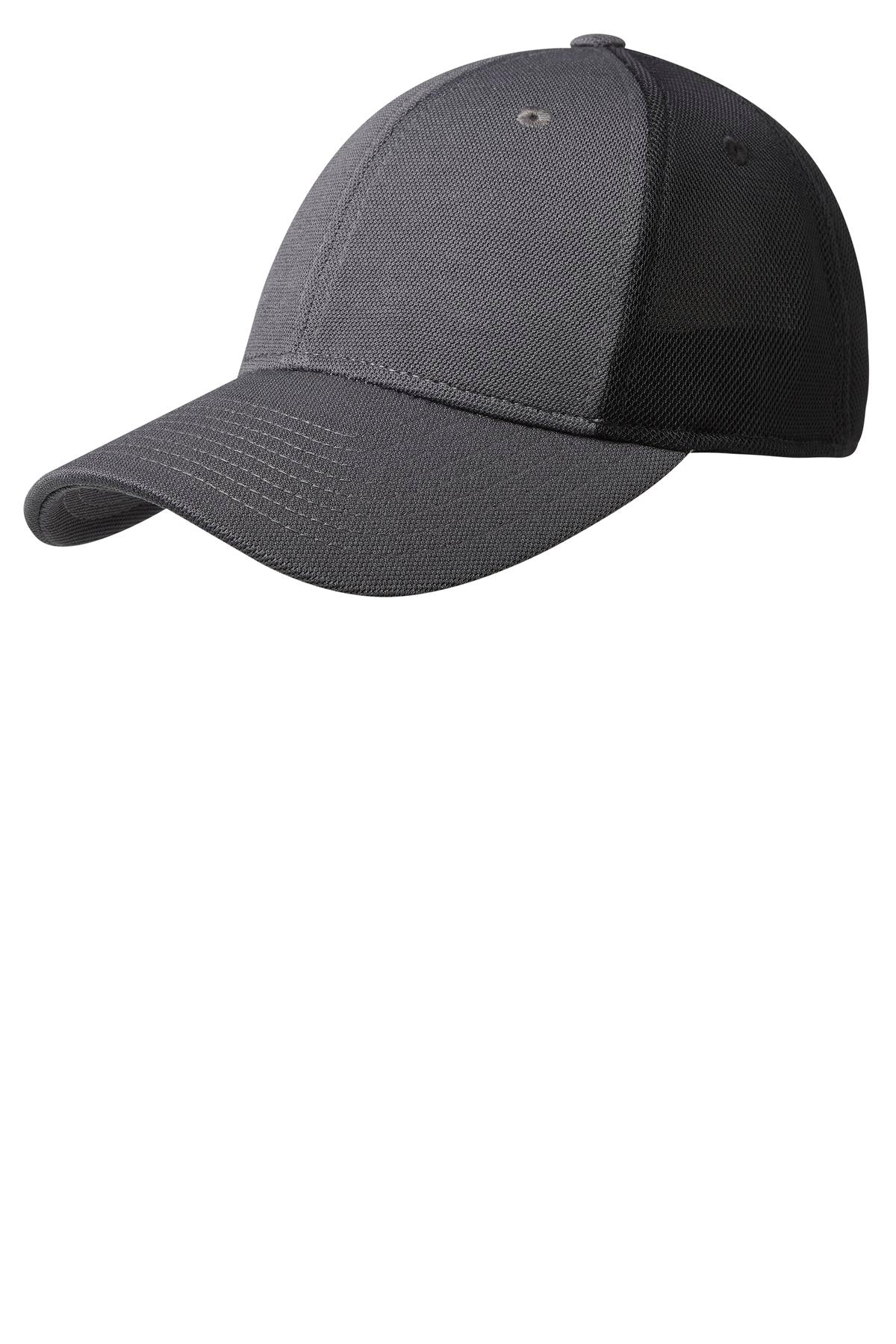 DISCONTINUED Port Authority Pique Mesh Cap - Iron Grey/ Black