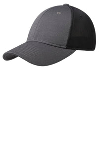 DISCONTINUED Port Authority Pique Mesh Cap - Iron Grey/ Black