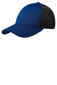 DISCONTINUED Port Authority Pique Mesh Cap - True Royal/ Black