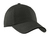 Port Authority Sandwich Bill Cap with Striped Closure - Charcoal/ Black