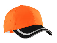 Port Authority Enhanced Visibility Cap - Safety Orange/ Black