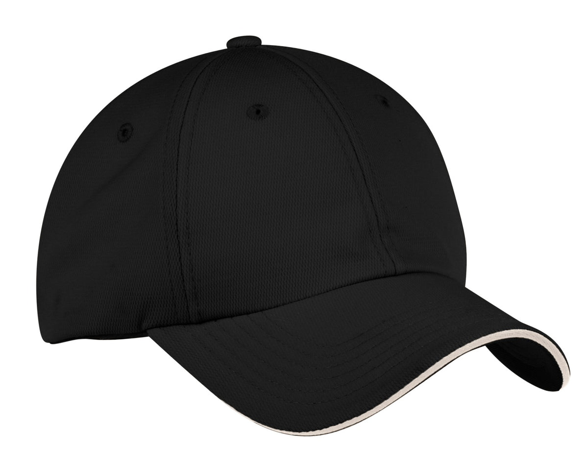 Port Authority Dry Zone Cap - Black/ Stone