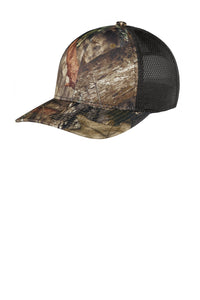 Port Authority  Performance Camouflage Mesh Back Snapback Cap C892 - Mossy Oak Break-Up Country/ Black