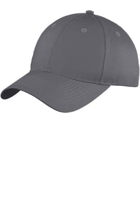 Port Authority Six-Panel Unstructured Twill Cap - Charcoal