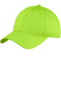Port Authority Six-Panel Unstructured Twill Cap - Lime