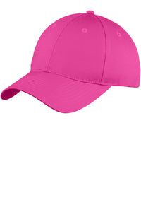 Port Authority Six-Panel Unstructured Twill Cap - Sangria