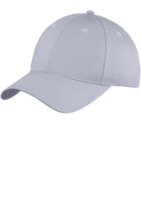 Port Authority Six-Panel Unstructured Twill Cap - Silver
