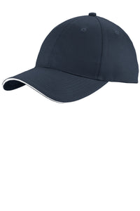 Port Authority Unstructured Sandwich Bill Cap - Navy/ White