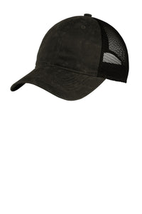 Port Authority  Pigment Print Mesh Back Cap - Black
