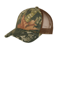 Port Authority Structured Camouflage Mesh Back Cap - Mossy Oak New Break-Up/ Brown