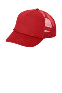 Port Authority 5-Panel Snapback Cap - Red