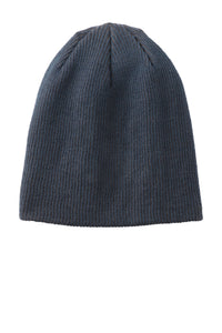 Port Authority Rib Knit Slouch Beanie - Dress Blue Navy/ Iron Grey