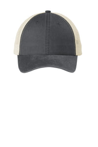 Port Authority  Beach Wash  Mesh Back Cap - Coal/ Stone