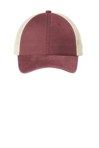 Port Authority  Beach Wash  Mesh Back Cap - Red Rock/ Stone