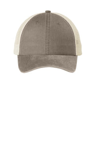 Port Authority  Beach Wash  Mesh Back Cap - Taupe/ Stone