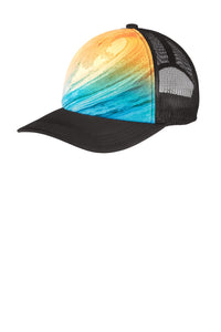 Port Authority  Photo Real Snapback Trucker Cap C950 - Wave