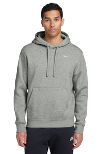 Nike Club Fleece Pullover Hoodie CJ1611 - Dark Grey Heather