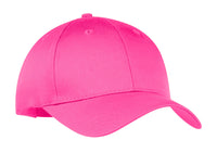 Port Authority Six-Panel Twill Cap - Neon Pink