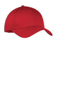 Port Authority Six-Panel Twill Cap - True Red