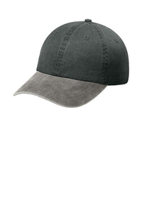 Port Authority Two-Tone Pigment-Dyed Cap - Black/ Pebble