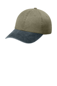 Port Authority Two-Tone Pigment-Dyed Cap - Khaki/ Graphite
