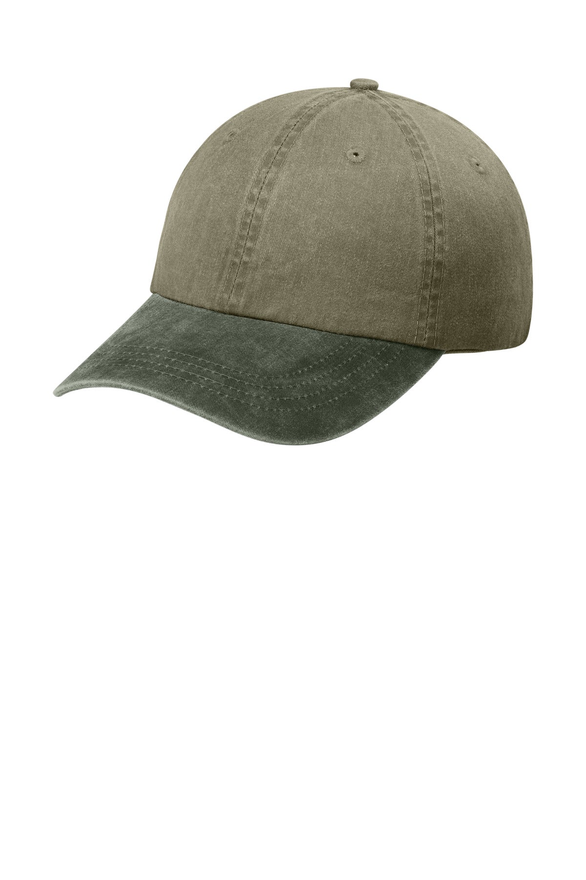 Port Authority Two-Tone Pigment-Dyed Cap - Khaki/ Hunter